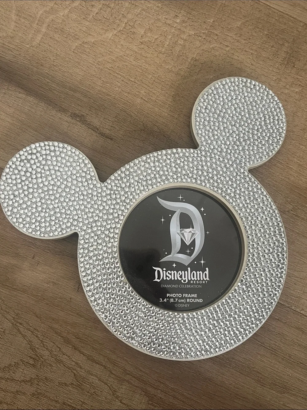 Disneyland Rhinestone Silver Mickey Ear Photo Frame Travel Souvenir Cute Gift